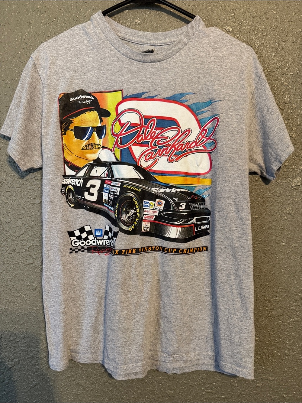 Gildan Gray Dale Earnhardt Goodwrench #3 Graphic Tee